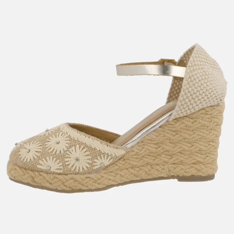 Zapatillas de esparto con detalle de flores Bennett