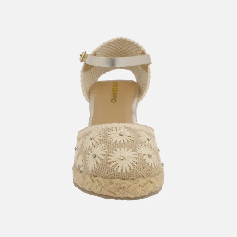 Zapatillas de esparto con detalle de flores Bennett