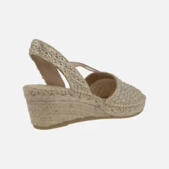 Zapatillas de esparto en tejido rafia con elásticos