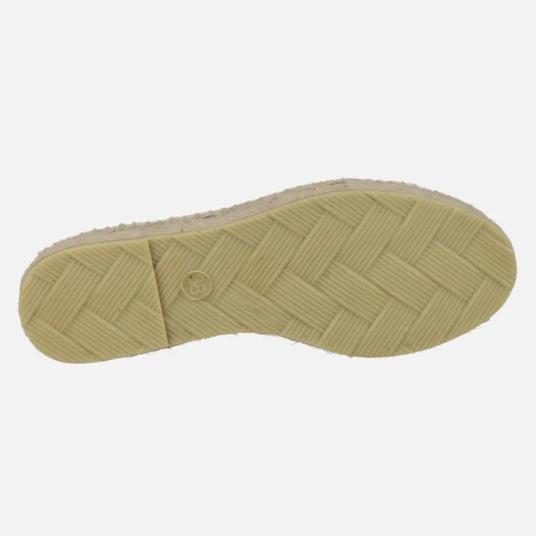Zapatillas de esparto en rafia beige con cordones