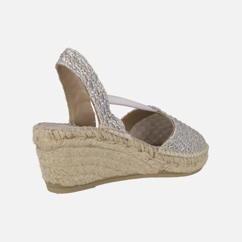 Zapatillas de esparto en tejido rafia con elásticos