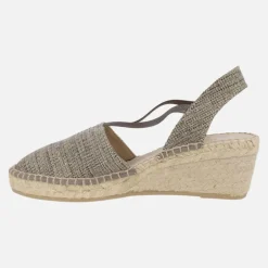 Zapatillas de esparto en tejido con elásticos laterales