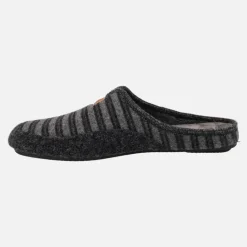 Zapatillas de Hombre abiertas por el talón en lana de rayas