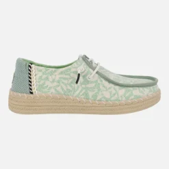 Zapatillas de tejido estampado Wendy espadrilles retro palm