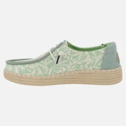 Zapatillas de tejido estampado Wendy espadrilles retro palm
