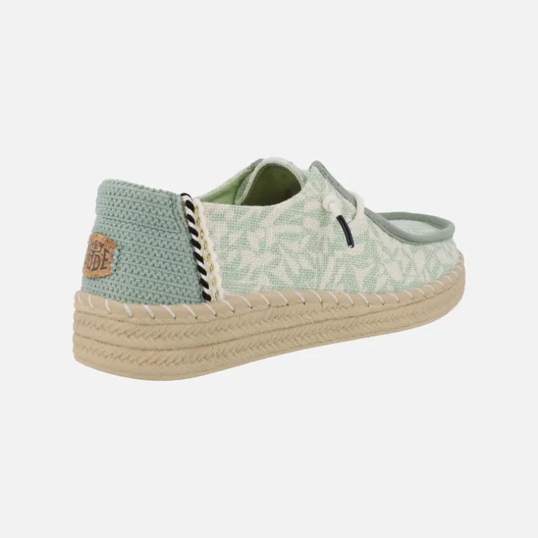 Zapatillas de tejido estampado Wendy espadrilles retro palm