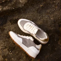 Zapatillas deportivas Belorado en combinado blanco y platino