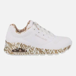 Zapatillas deportivas blancas con corazones dorados Uno Loving Love x JGoldcrown