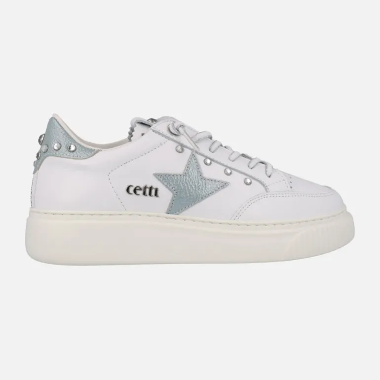 Zapatillas deportivas blancas Cetti 1320 con piso volúmen