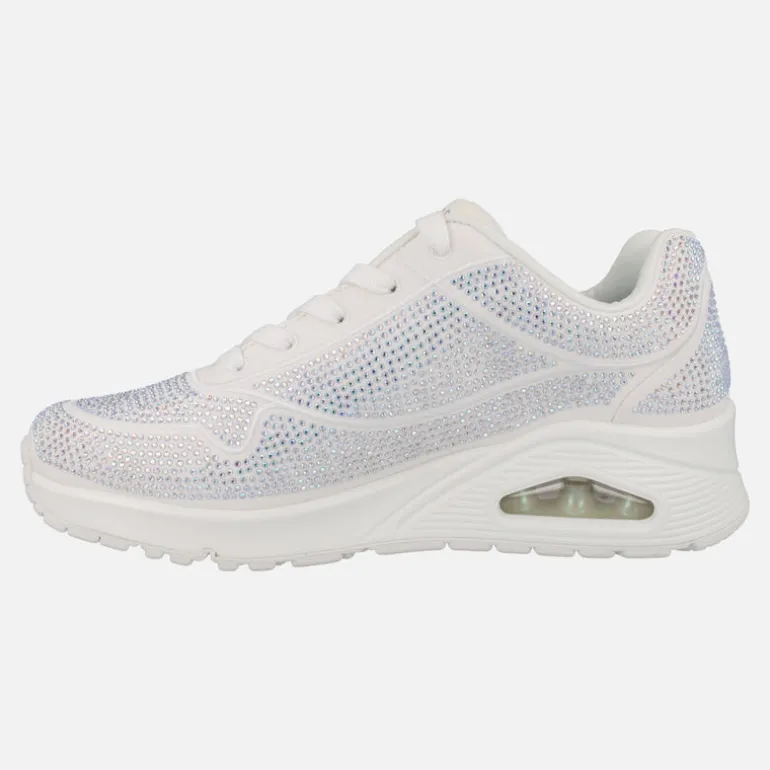 Zapatillas deportivas blancas con strass Uno Disco Rave