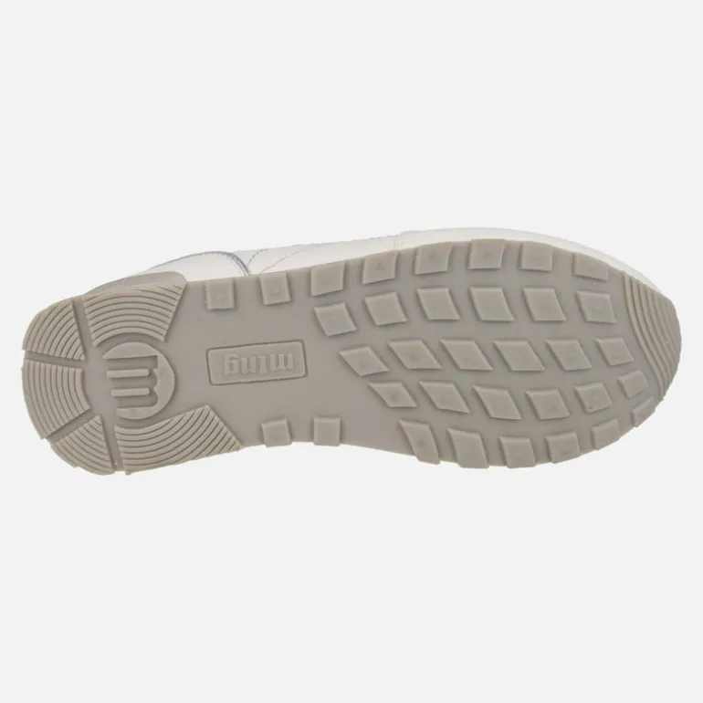 Zapatillas deportivas blancas con detalles plata Joggo classic