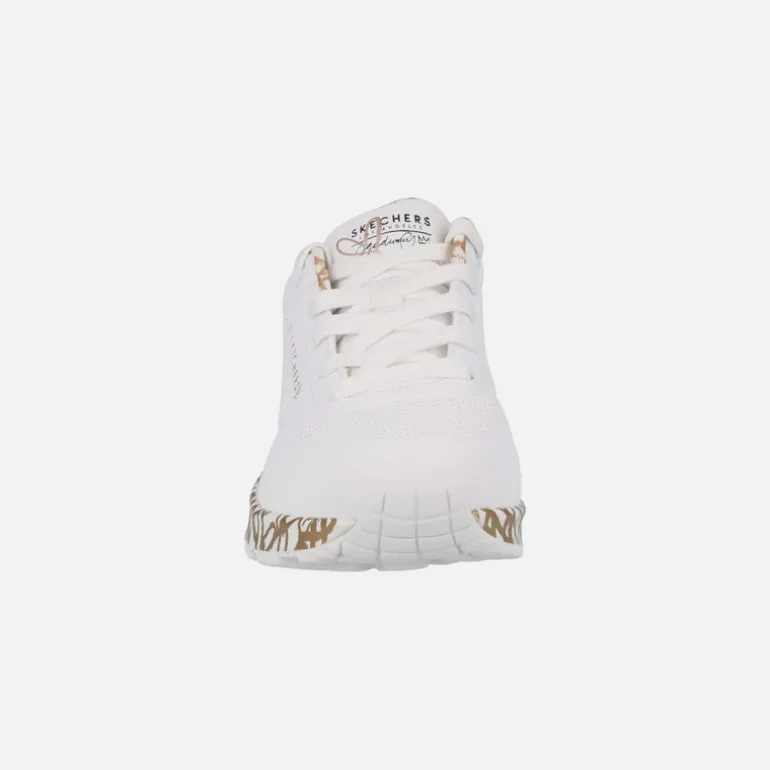 Zapatillas deportivas blancas con corazones dorados Uno Loving Love x JGoldcrown