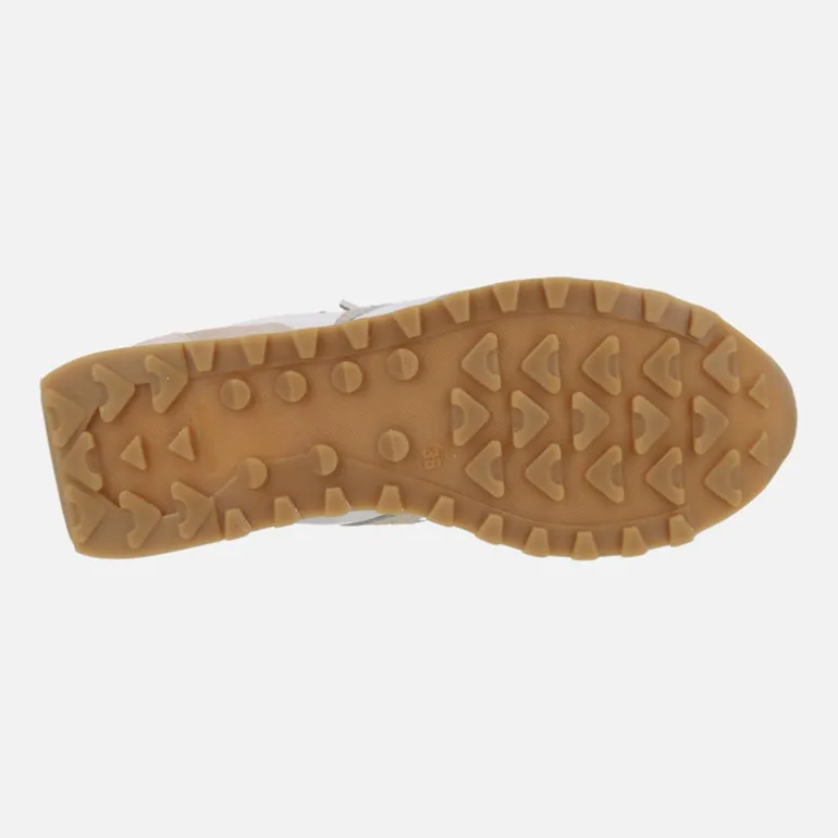 Zapatillas deportivas Cetti en piel y tejido con cordones elásticos