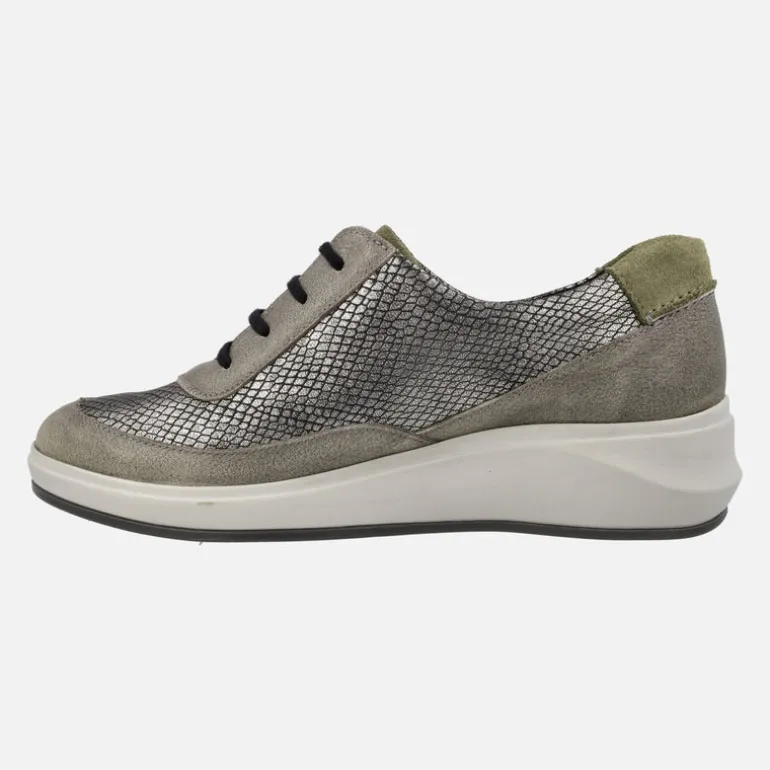 Zapatillas deportivas confort multi material con cierre de cordones