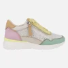 Zapatillas deportivas de piel con cordones y cremallera Carmela