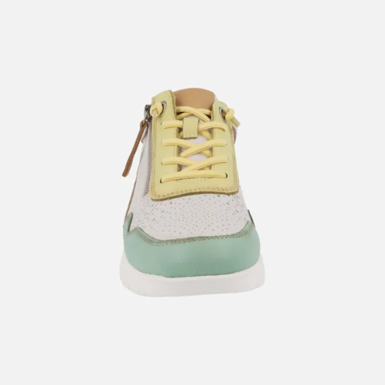 Zapatillas deportivas de piel con cordones y cremallera Carmela