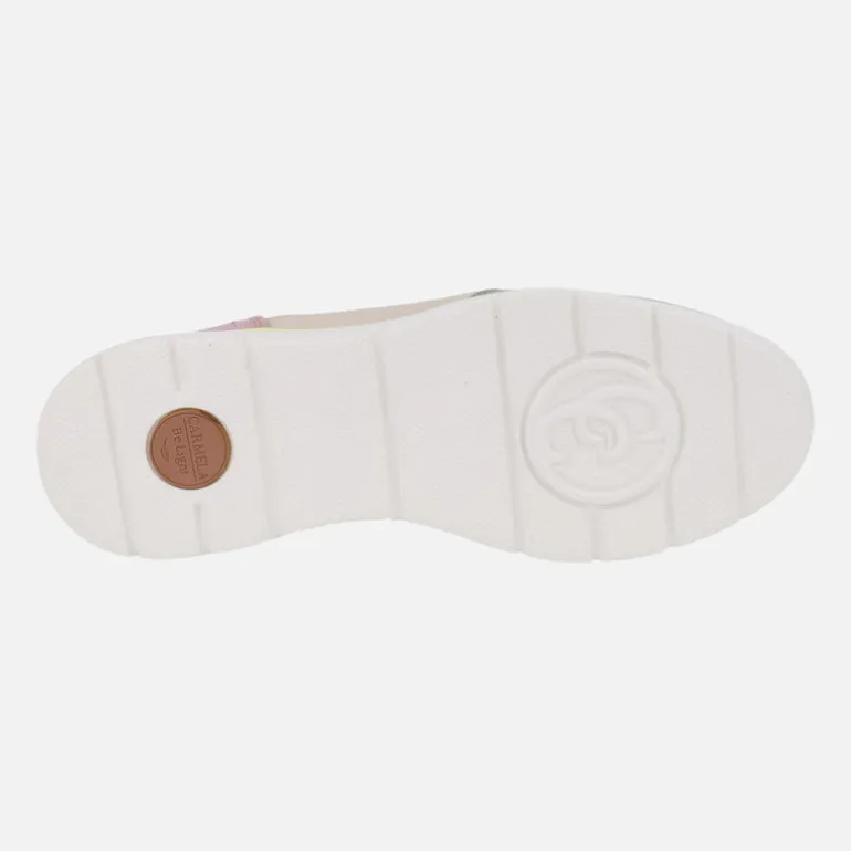 Zapatillas deportivas de piel con cordones y cremallera Carmela