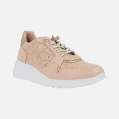 Zapatillas deportivas de piel con dibujos troquelados