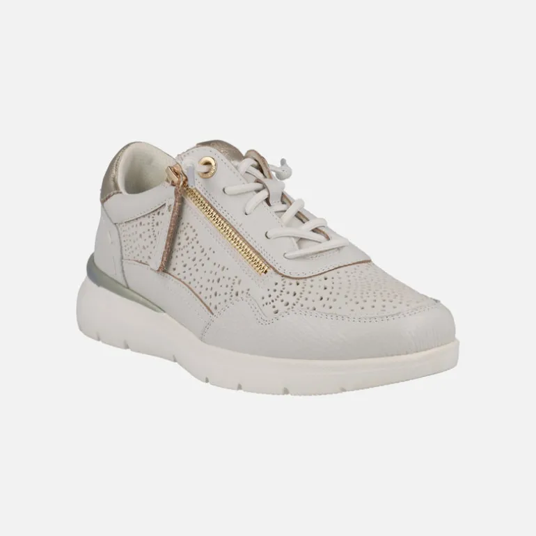 Zapatillas deportivas de piel con cordones y cremallera Carmela