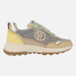 Zapatillas deportivas en combinado de piel y rejilla Carmela