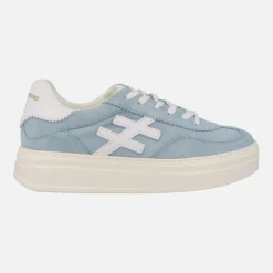 Zapatillas deportivas en serraje azul celeste Athletic