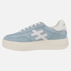 Zapatillas deportivas en serraje azul celeste Athletic