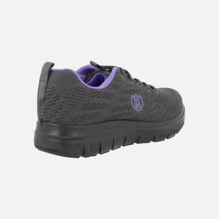 Zapatillas deportivas en tejido gris con cierre de cordones
