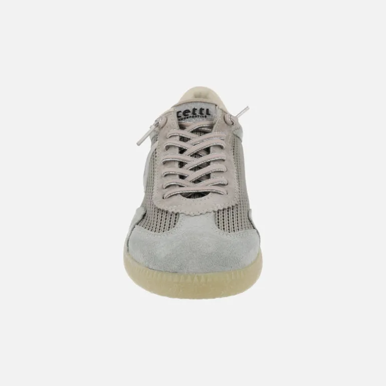 Zapatillas deportivas en combinado de serraje y rejilla