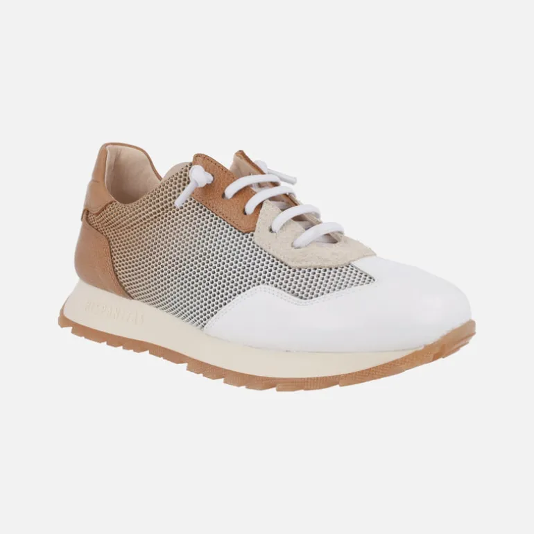 Zapatillas deportivas Kansas en combinado blanco y cuero
