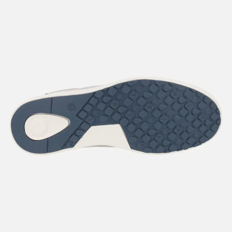Zapatillas deportivas Mahon en serraje gris con cordones elásticos