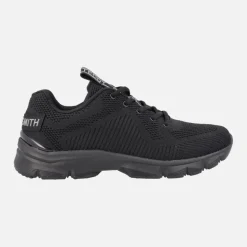 Zapatillas deportivas negras con cordones para hombre