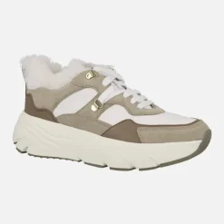 Zapatillas deportivas para mujer Diamanta en combinado blanco y beige