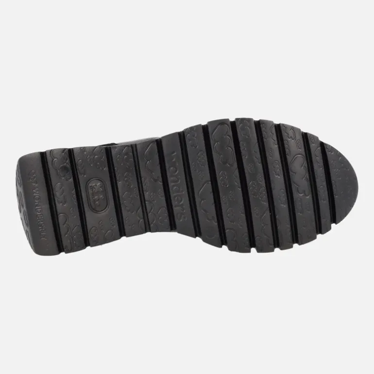 Zapatillas deportivas para mujer Wonders A-2473 Negro - Plomo