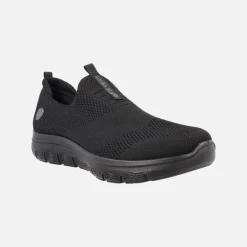 Zapatillas deportivas sin cordones estilo calcetín en tejido negro