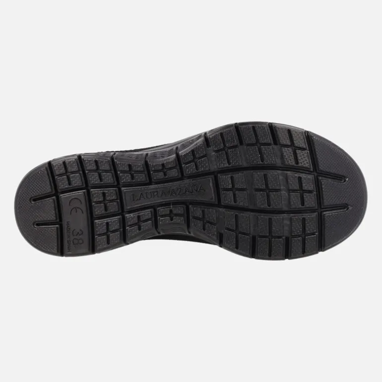 Zapatillas deportivas sin cordones estilo calcetín en tejido negro