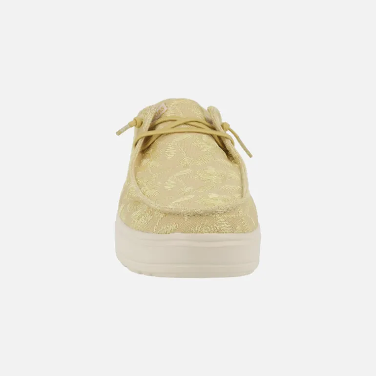 Zapatillas en tejido bordado con cordones elásticos Bloom
