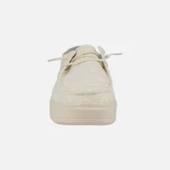 Zapatillas en tejido bordado con cordones elásticos Bloom