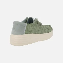 Zapatillas en tejido bordado con cordones elásticos Bloom