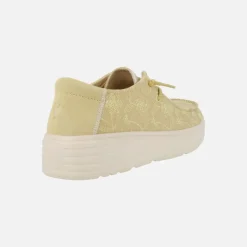 Zapatillas en tejido bordado con cordones elásticos Bloom