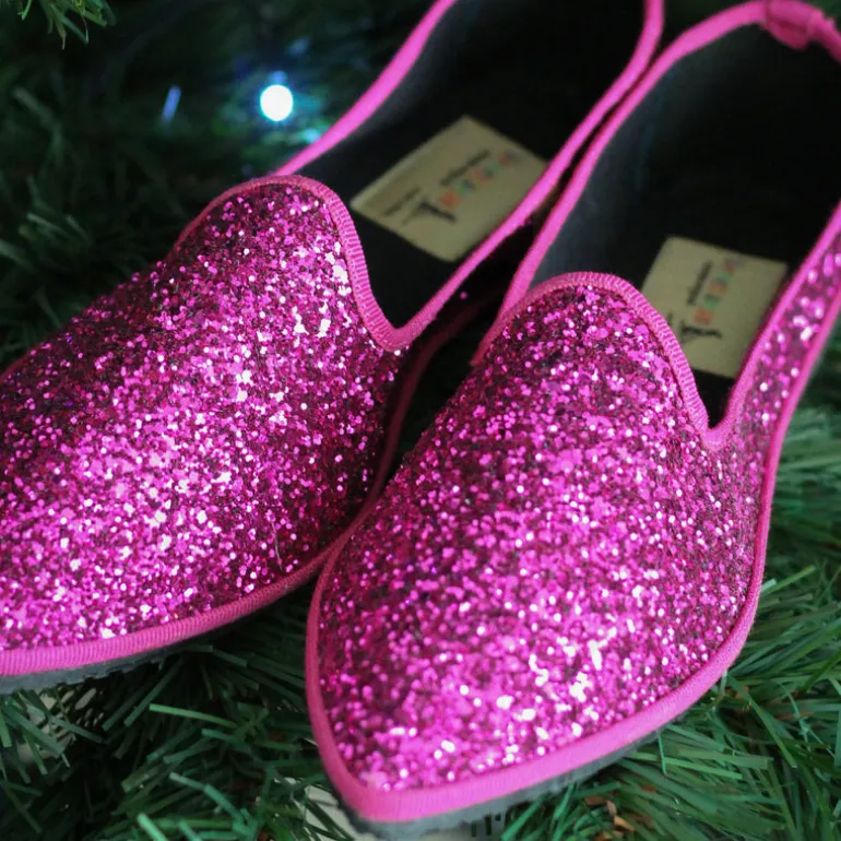 Zapatillas Venezianas Greta de glitter para mujer