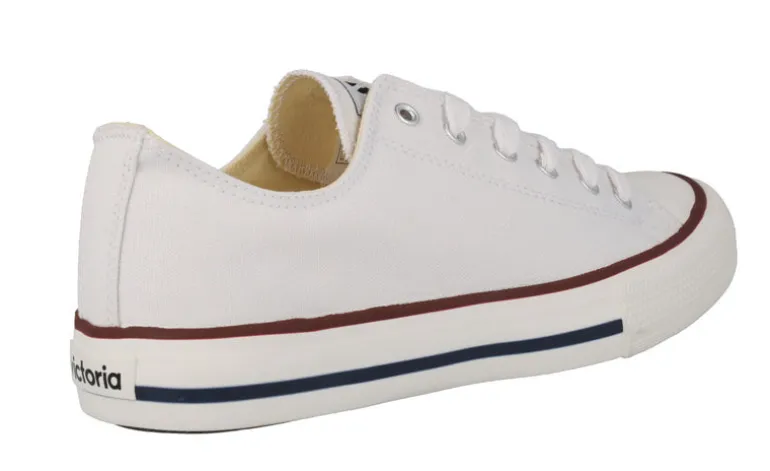 Zapatillas Victoria Tribu Basket lona blancas