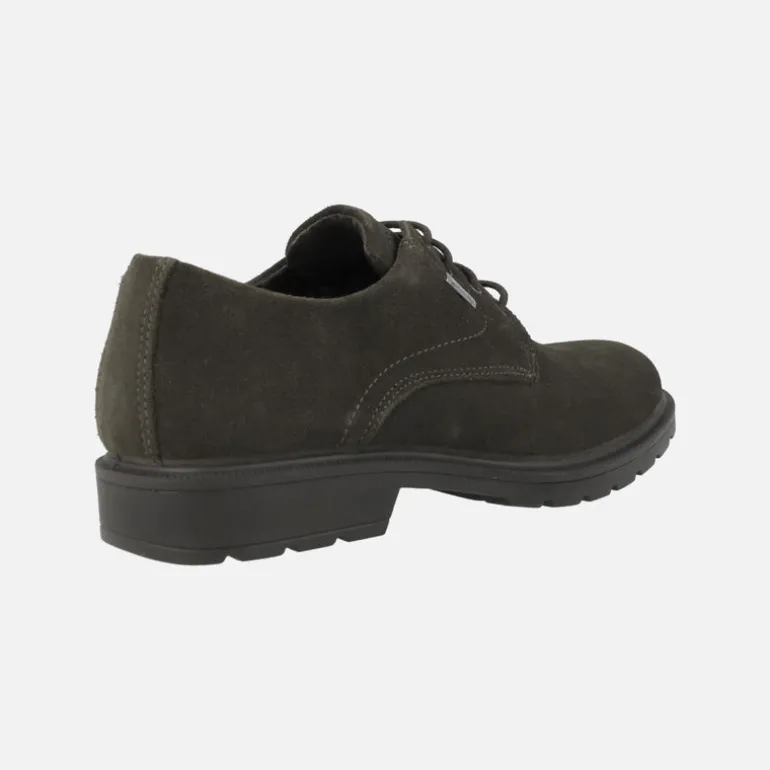 Zapatos blucher lisos en serraje marrón con membrana GORE TEX