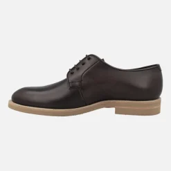 Zapatos blucher para hombre en piel moka Cavour