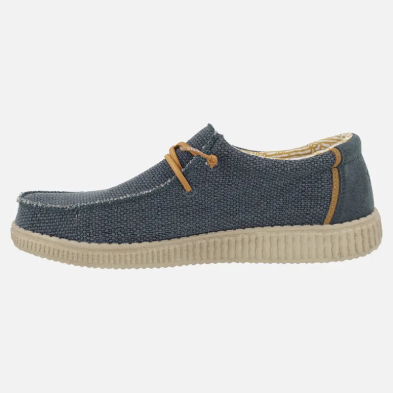 Zapatos casual estilo wallabi en tejido con cordones elásticos