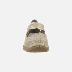 Zapatos confort estilo mercedes en piel multicolor con cierre de velcro