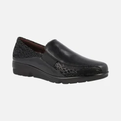 Zapatos confort para mujer en combinado negro