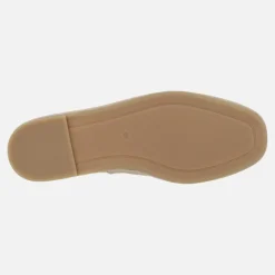 Zapatos confort planos en serraje beige
