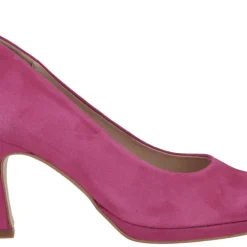 Zapatos corte salón de ante con plataforma y tacones de 8 cms