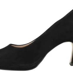 Zapatos corte salón de ante con plataforma y tacones de 8 cms