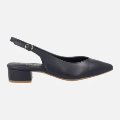 Zapatos corte salón de piel destalonados